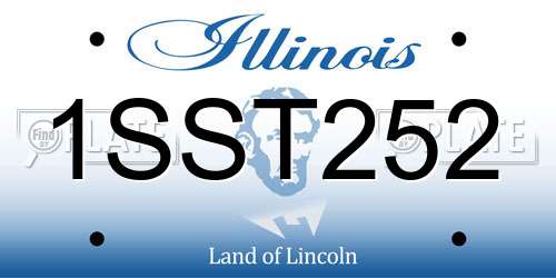 1SST252 Illinois License Plate