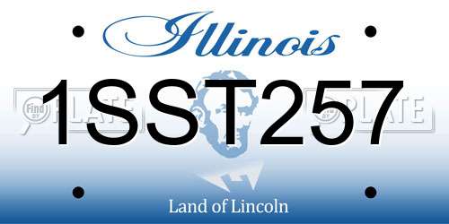 1SST257 Illinois License Plate