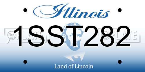 1SST282 Illinois License Plate