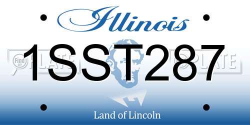 1SST287 Illinois License Plate