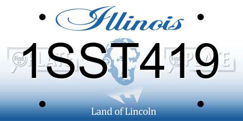 1SST419 Illinois License Plate