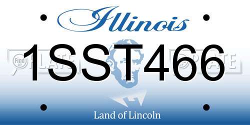 1SST466 Illinois License Plate