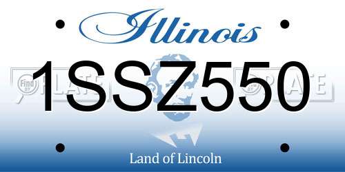1SSZ550 Illinois License Plate