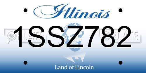 1SSZ782 Illinois License Plate