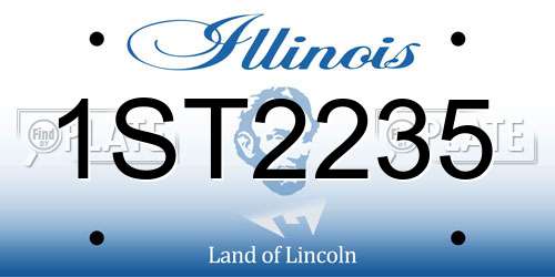 1ST2235 Illinois License Plate