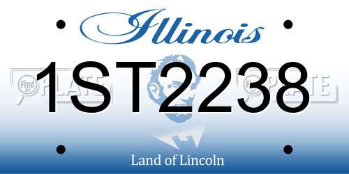 1ST2238 Illinois License Plate