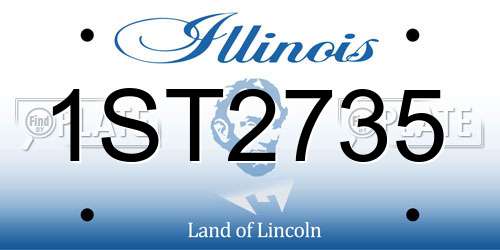 1ST2735 Illinois License Plate