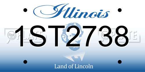 1ST2738 Illinois License Plate