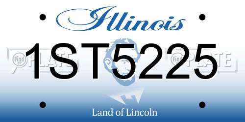 1ST5225 Illinois License Plate