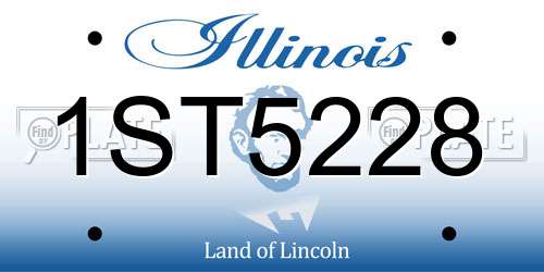 1ST5228 Illinois License Plate