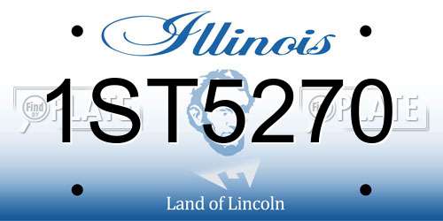 1ST5270 Illinois License Plate