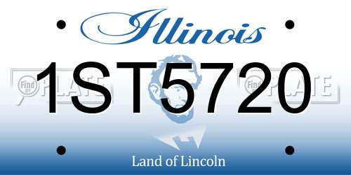 1ST5720 Illinois License Plate