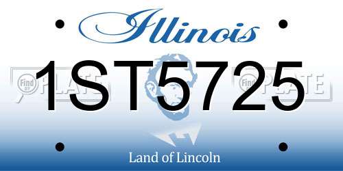 1ST5725 Illinois License Plate