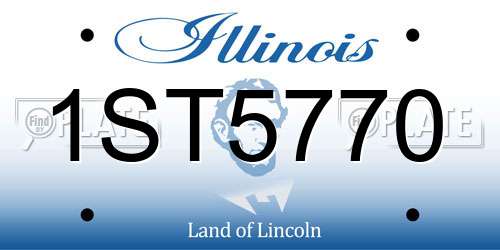 1ST5770 Illinois License Plate