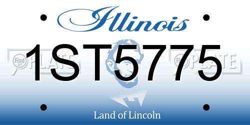 1ST5775 Illinois License Plate