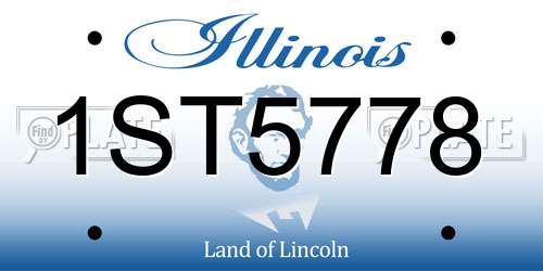 1ST5778 Illinois License Plate