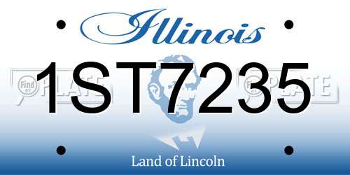 1ST7235 Illinois License Plate