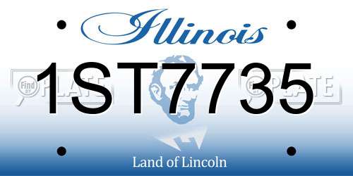 1ST7735 Illinois License Plate