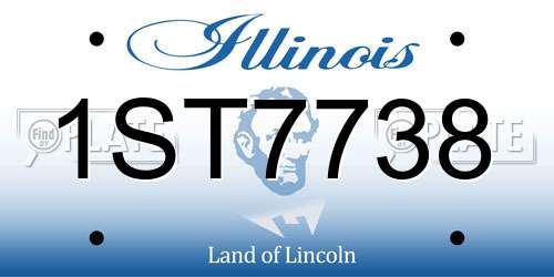 1ST7738 Illinois License Plate