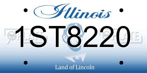 1ST8220 Illinois License Plate