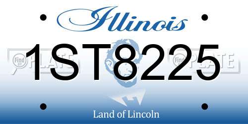1ST8225 Illinois License Plate