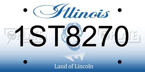 1ST8270 Illinois License Plate