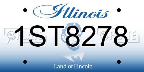 1ST8278 Illinois License Plate