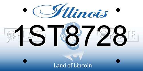 1ST8728 Illinois License Plate