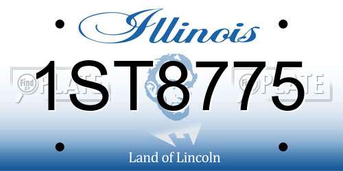 1ST8775 Illinois License Plate