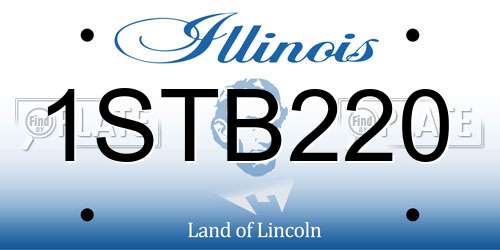 1STB220 Illinois License Plate