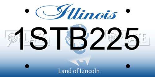 1STB225 Illinois License Plate