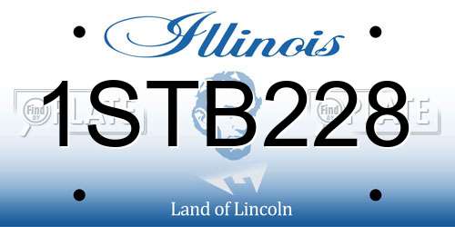 1STB228 Illinois License Plate