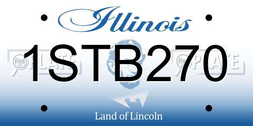 1STB270 Illinois License Plate