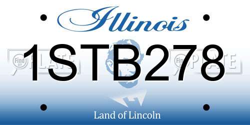 1STB278 Illinois License Plate