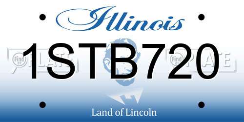 1STB720 Illinois License Plate