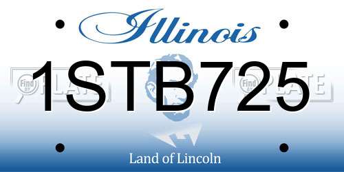 1STB725 Illinois License Plate