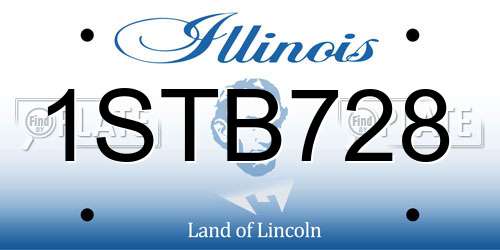 1STB728 Illinois License Plate