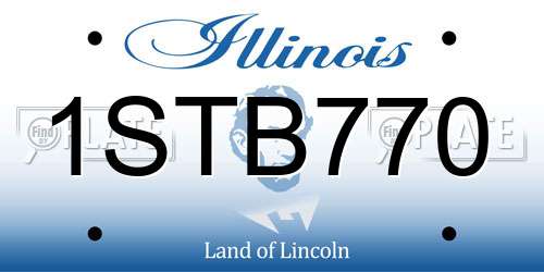 1STB770 Illinois License Plate