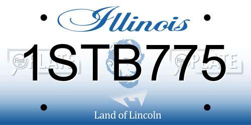 1STB775 Illinois License Plate