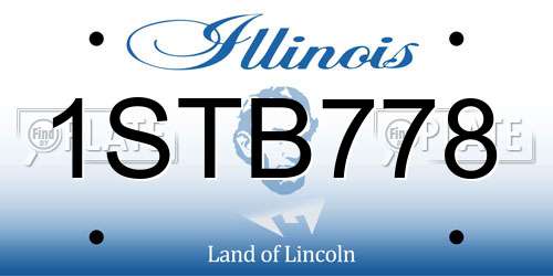 1STB778 Illinois License Plate