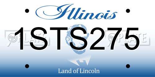 1STS275 Illinois License Plate