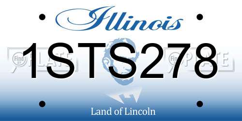 1STS278 Illinois License Plate