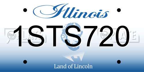 1STS720 Illinois License Plate