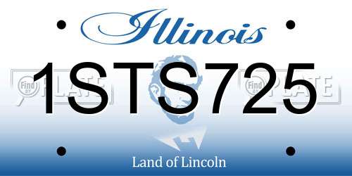 1STS725 Illinois License Plate