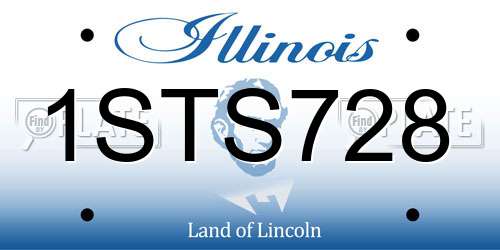 1STS728 Illinois License Plate