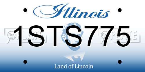 1STS775 Illinois License Plate