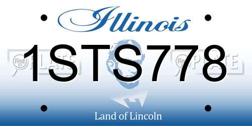 1STS778 Illinois License Plate