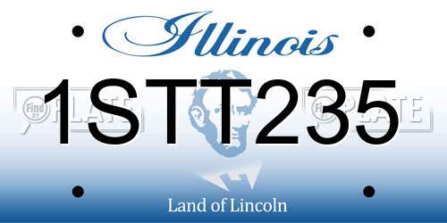 1STT235 Illinois License Plate