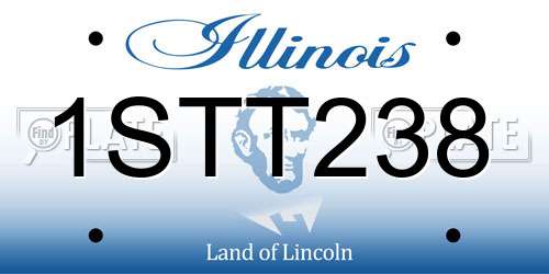 1STT238 Illinois License Plate