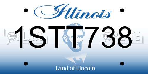 1STT738 Illinois License Plate